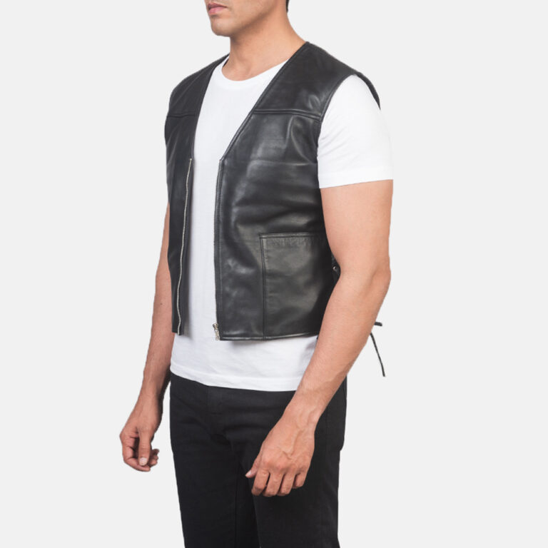 Mens Brandon Black Leather Vest_3748-3-1618225411019